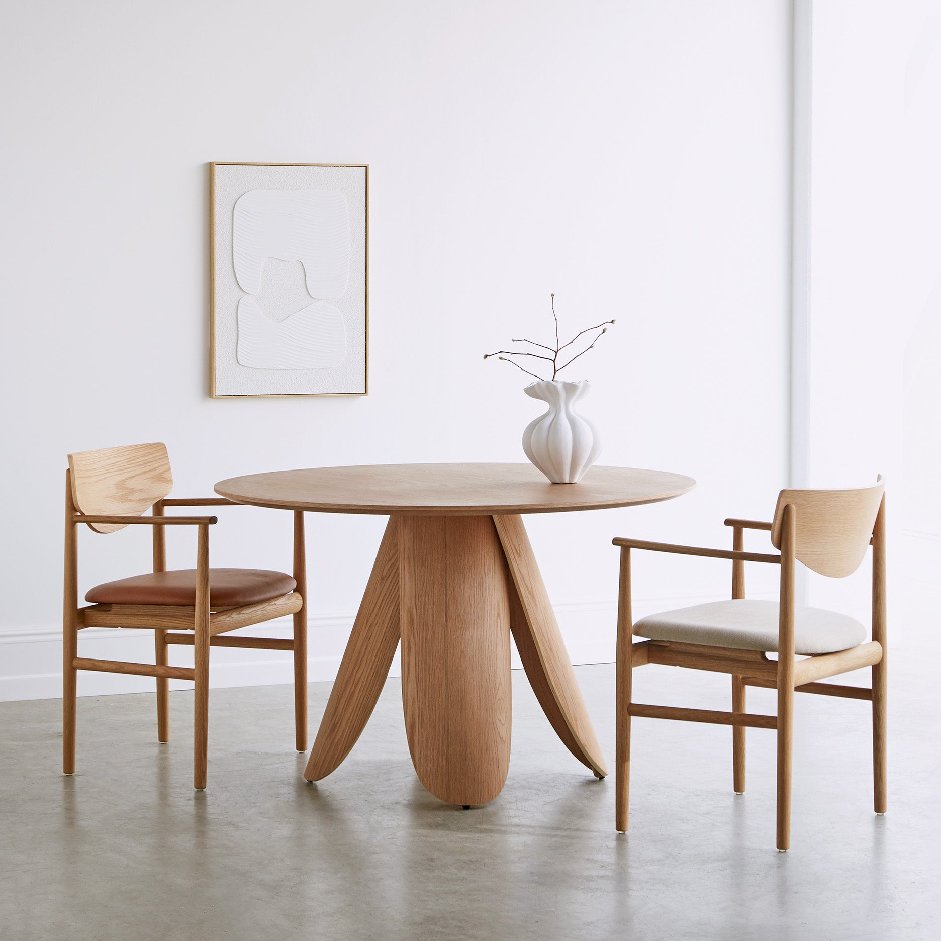 Celeste Esszimmerstuhl mit Armlehnen - Leder